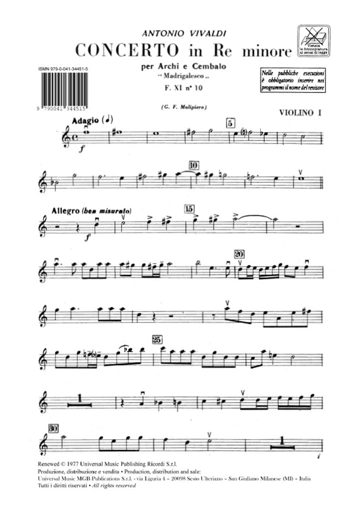 Concerti Per Archi E B.C.: